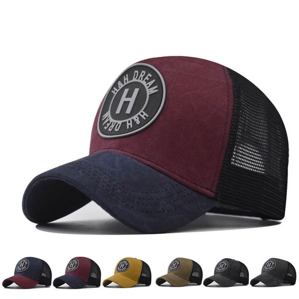 

ball caps summer mens baseball british retro hats for women sun breathable wicking mesh visor trucker 230202, Blue;gray