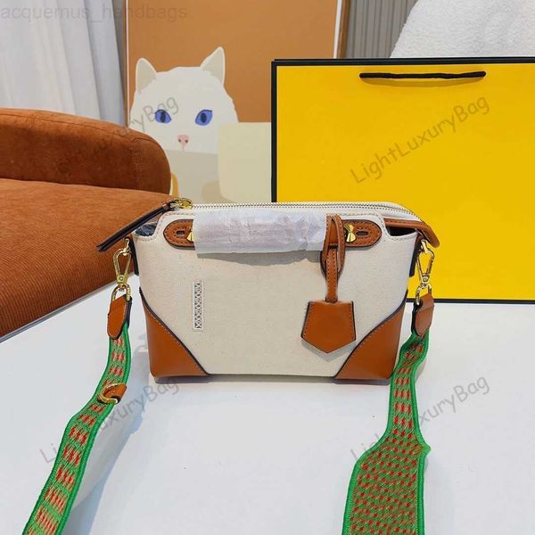 

ffcrossbody bags luxury mirror quality wide shoulder-strap fashion two-tone leather canvas patchwork handbag women classic female purses2211