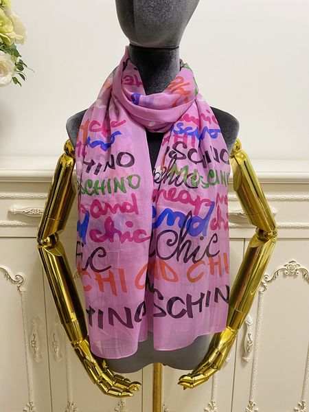 

women's long scarf scarves 100% silk material thin and soft pint pattern size 180cm - 65cm, Blue;gray