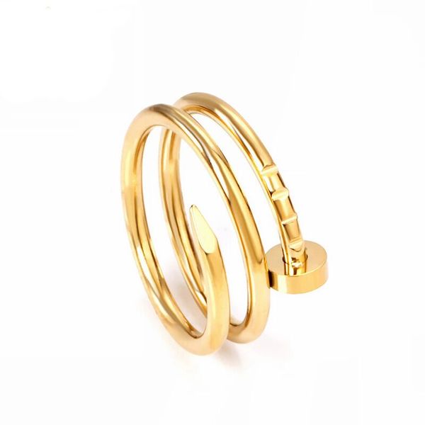 

12 color nail ring designer ring for women/men gold rings carti wedding band luxury jewelry accessories titanium steel gold-plated never59jc