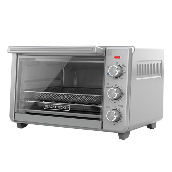 

black decker 6-slice crisp 'n bake air fry toaster oven to3217ss