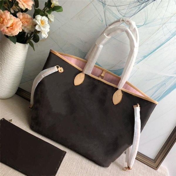 

women luxurys designer bags 2pcs /set high qulity classic womens handbag composite tote genuine leather purse clutch shoulder bags hand zlgp, Red;black