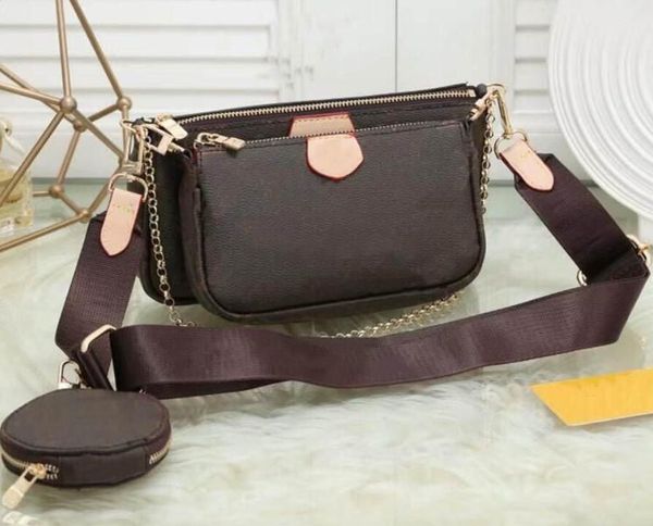 

1-2ggs louiseity bag viutonity lvs women favorite mini pochette 3 pcs accessories crossbody bag vintag shoulder bags leather multi qa