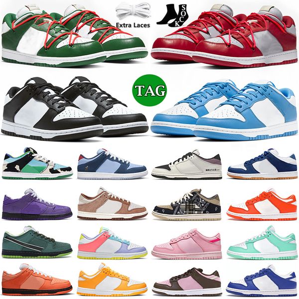 

2023 mens womens shoes lows sneakers panda white black 1 unc lobster grey fog syracuse university blue chlorophyll olive triple pink trainer