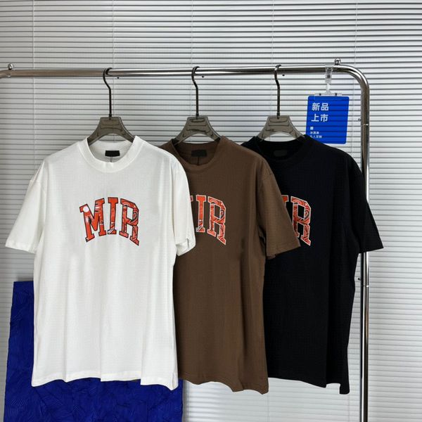 

men's plus tees polos round neck embroidered and printed polar style summer wear with street pure cotton t-shirts 3wfd, Black;brown