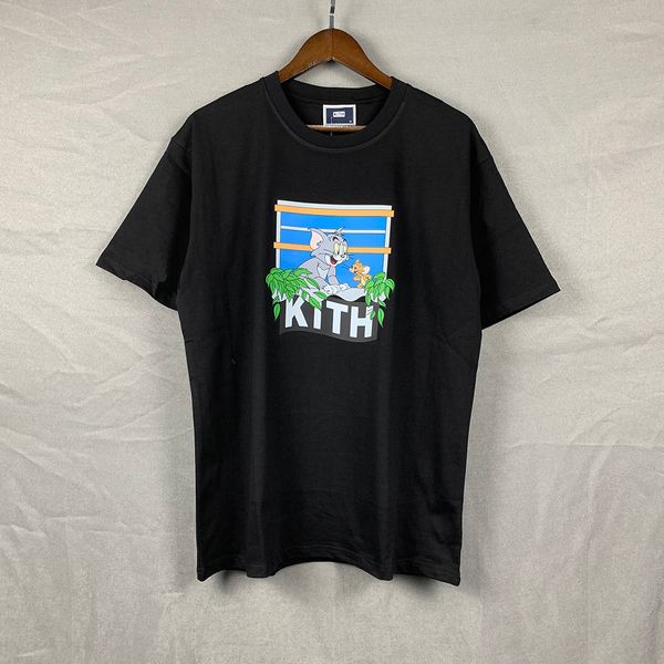 

men's t-shirts kith tom and jerry t-shirt designer men women casual short sleeves sesame street tee vintage fashion clothes tees outwe, White;black