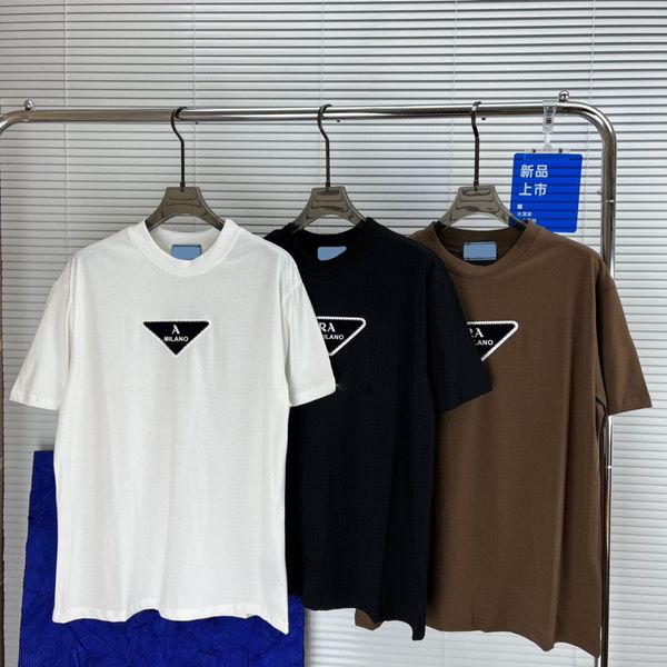 

men's plus tees & polos round neck embroidered and printed polar style summer wear with street pure cotton t-shirts 32eg, Black;brown