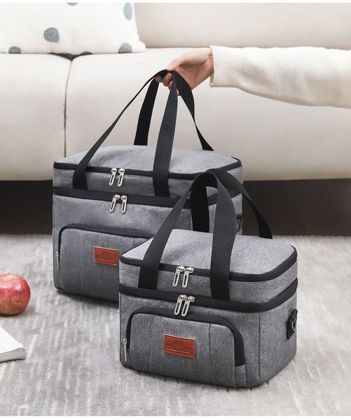 

ice packsisothermic bags large capacity lunch for women men box leakproof soft cooler tote bag oxd cloth double duck handbag picnic 230203