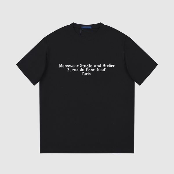 

new men's and women's t-shirt front and back letter-printed short sleeve double yarn fabric is fashionable and comfortable to wea, White;black