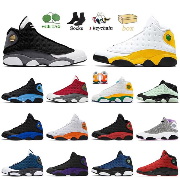 

with box women mens 13 basketball shoes black flint 13s jumpman navy university blue hyper royal del sol court purple playground t158d
