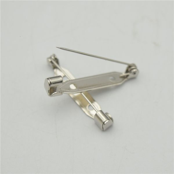 

connectors 500pcs 2.4cm safety brooch base back bar badge holder pins diy jewelry finding 230202, Silver
