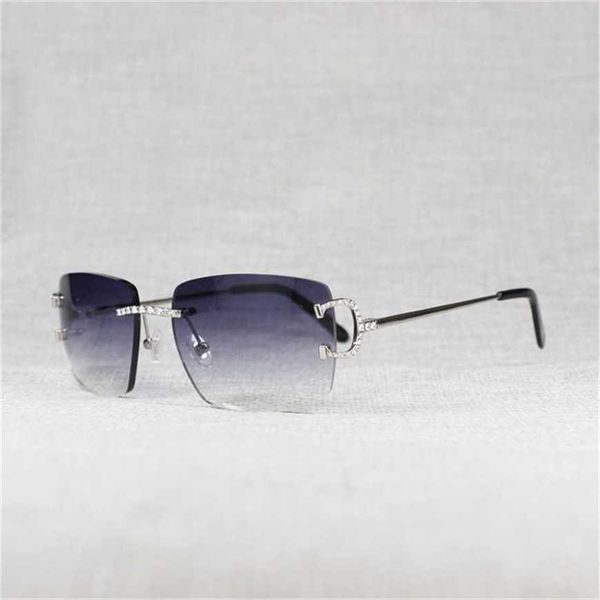 

30% off 2023 all-match luxury street wire random oval men stone metals frame square shades for women summer club oculos, White;black