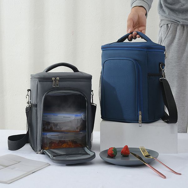 

ice packsisothermic bags high capacity lunch thickened aluminum foil food storage thermal shoulder pouch office worker bring meal insulated