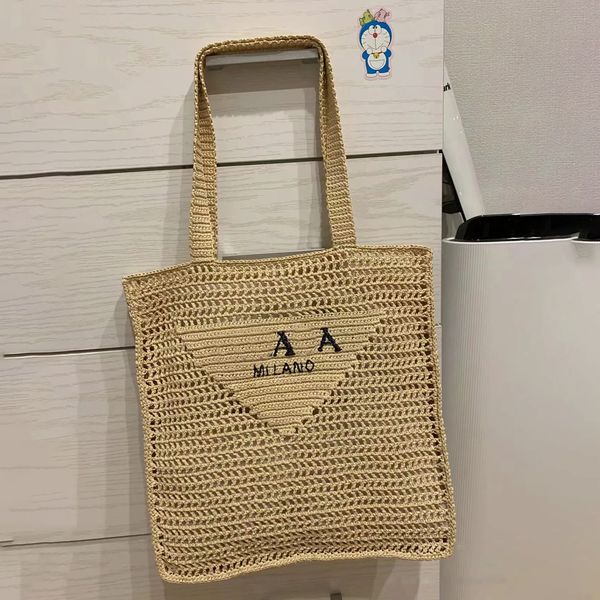 

luxury designer reticulate shopping totecross bodys beach bags summer handbag vacation mens fashion women's straw canvas classic should