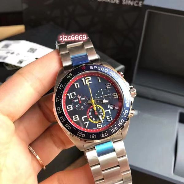 

kor quartz men watch with diameter of 43mm equipped with swiss six-needle timing band calendar movement sapphire glass mirror fine steel wat, Slivery;golden