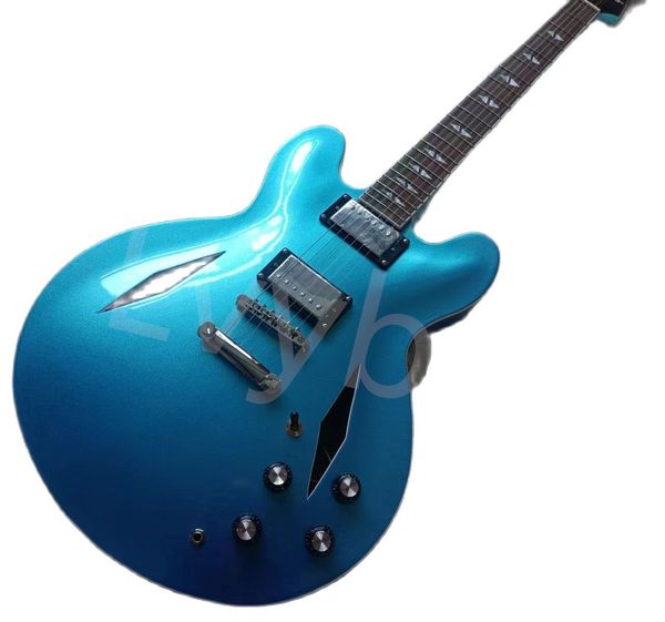 

electric guitar lvydave grohl jazz semi hollow body electric guitar light blue