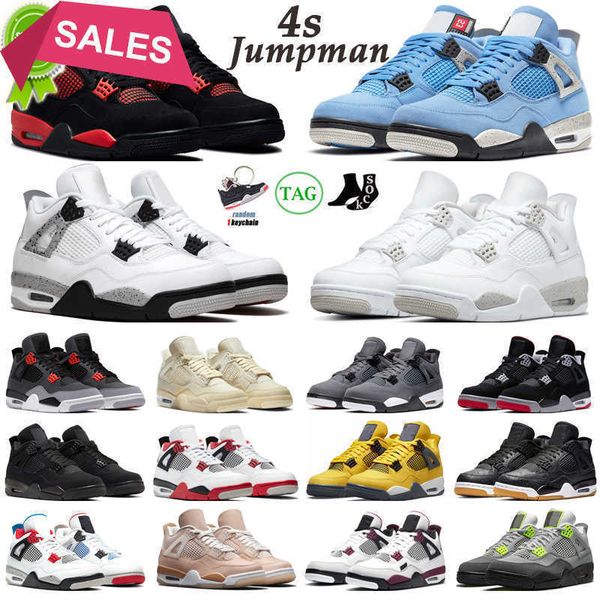 

shoes basketball mens trainers sport sneakers red thunder infrared black cat bred university blue shimmer royalty og jorden 4 4s men women q