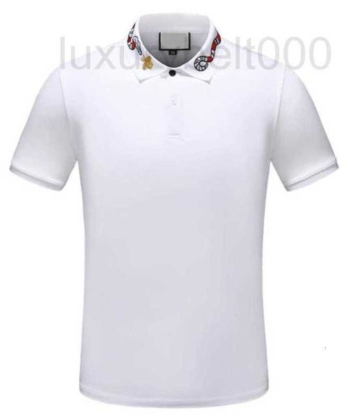 

men's polos designer stripe polo shirt t shirts snake bee floral embroidery mens high street fashion horse t-shirt ph9l, White;black