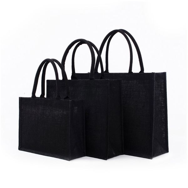 

evening bags jute tote burlap bag with soft handle for women shopping handbag bridesmaid christmas thanksgiving 230203