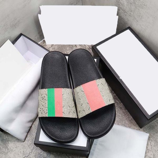 

women's rubber slide sandal designer luxury sliders platform slippers women fashion luxury summer beach leather sandals black pink whit