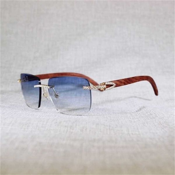 

22% off2023 vintage rhinestone rimless men natural buffalo horn peacock wood square eyeglasses women for outdoor shades oculos, White;black