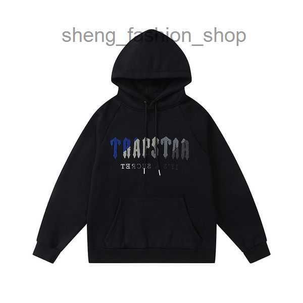 

men's hoodies trapstar street trend towel embroidery fleece sweatshirt men women tracksuits pullover sweatpants suits 8 whj6, Black