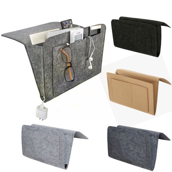 

bag organizer felt bedside storage organizer phone book magazine holder pockets hanging storage bag baby tissue box for bed sofa side pouch, Blue;pink