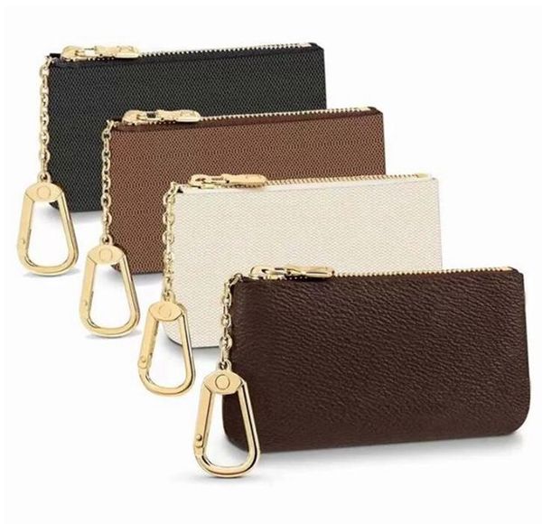 

1-2key pouch m62650 pochette cles designer bags fashion women mens key ring credit card holder coin purse luxury mini wallet bag c es, Red;black