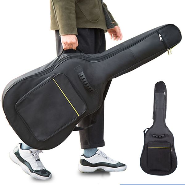 

instrument bags cases 600d waterproof guitar double strap padded black backpack shoulder classical bag for 40" 41" xaz5 230203