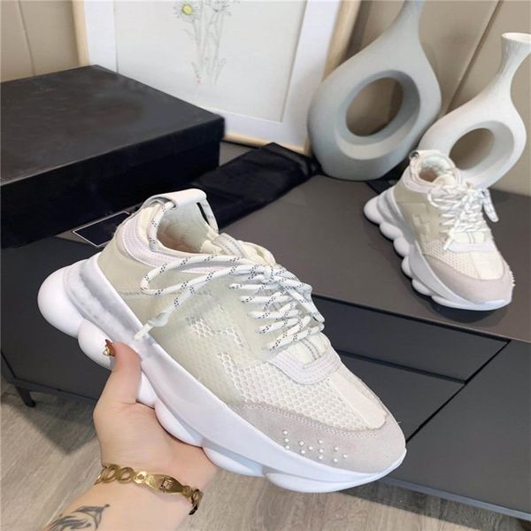 

designer casual shoes new savage barocco chain reaction trainer shoes sneakers with box 46237n, Black
