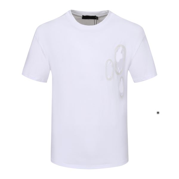 

2023 high men's t-shirts medusa embroidery men's t-shirts v-letter tide brand logo spring/summer pure cotton short sleeve t-shirt, White;black