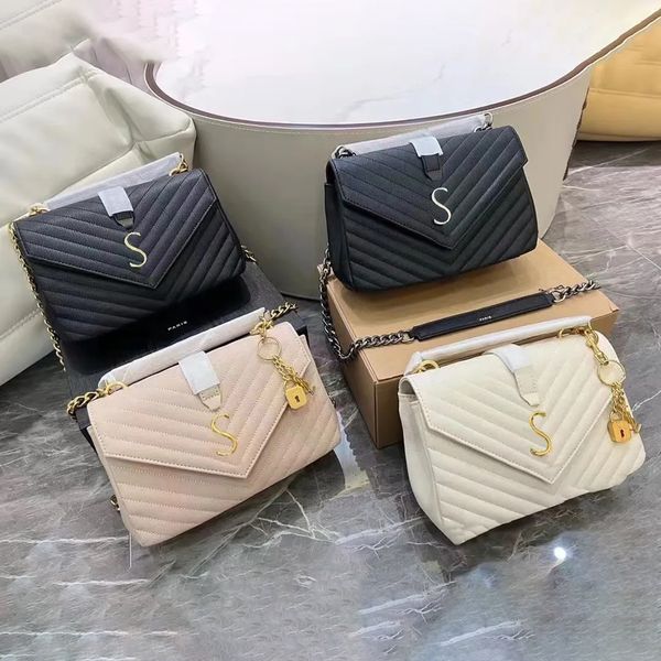 

classic totes shoulder bags envelope metal buckle chain travel purses woc clutch crossbody bag genuine leather luxury designer fashion women