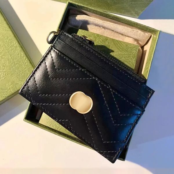 

fashion luxury wallet key wallets card holder luxurys designers woody cowhide coin purses passport holders credit men women metal zip tie bu, Red;black