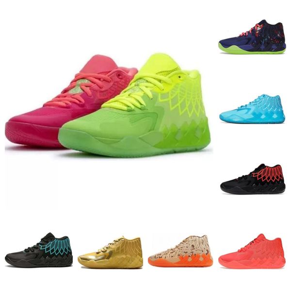 

2023 lamelo ball mb 01 basketball shoes rick red green and morty galaxy purple blue grey black queen buzz city melo sports trainner sneakers