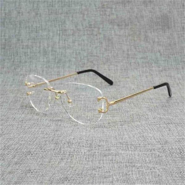 

30% off 2023 vintage rimless square clear men oval wire eyeglasses optical metal frame oversize eyewear women for reading oculos, White;black