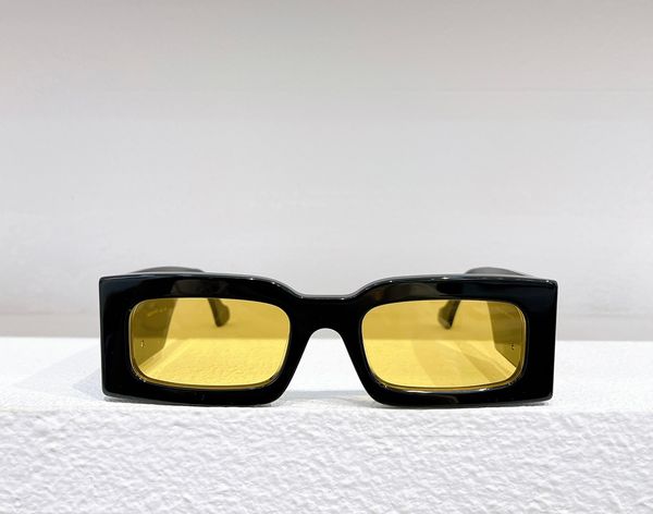 

black yellow rectangle sunglasses for women big frame sun glasses designer sunglasses uv400 eyewear with box, White;black