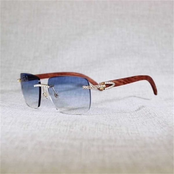 

28% off 2023 vintage rhinestone rimless men natural buffalo horn peacock wood square eyeglasses women for outdoor shades oculos, White;black