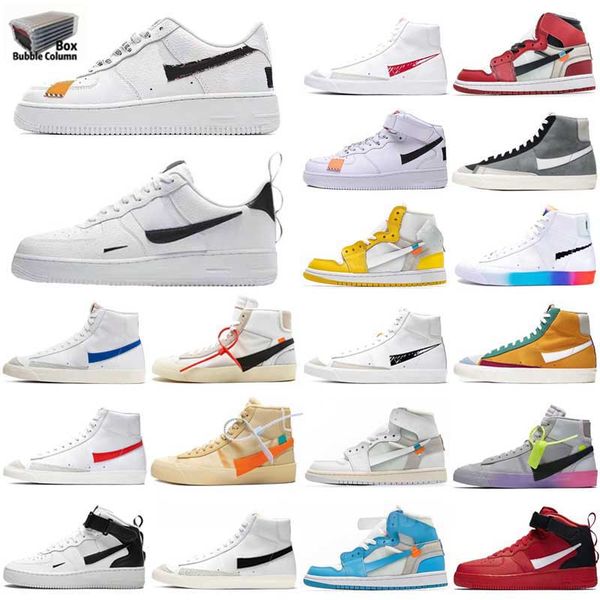 

original og offs white mens trainers running shoes platform one blazer mid 77 fly knit 90 90s 1s black cat volt wolf grey sail comet red off