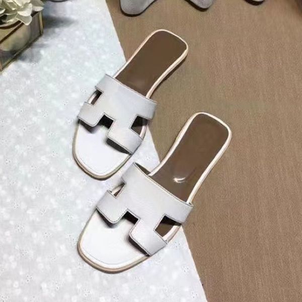 

fashion women designer slipper slide sandals summer classic brand beach casual sandals size 35-42 01, Black
