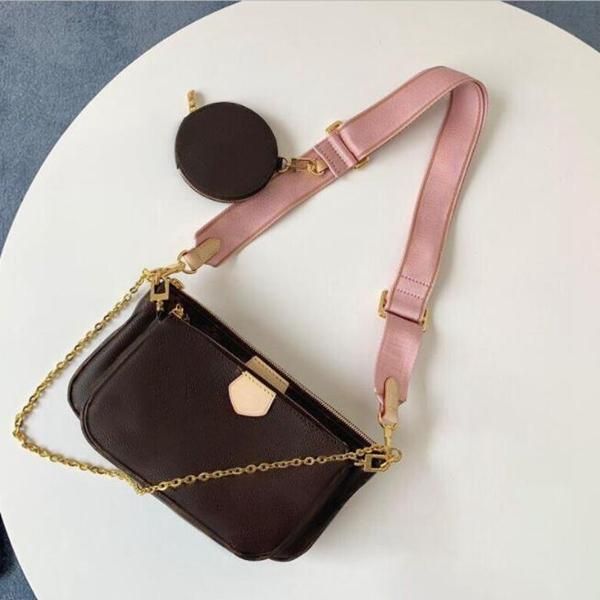 

new womens favorite genuine leather fashion handbags multi pochette accessoires purses flower mini pochette 3pcs crossbody bag sho llqsv