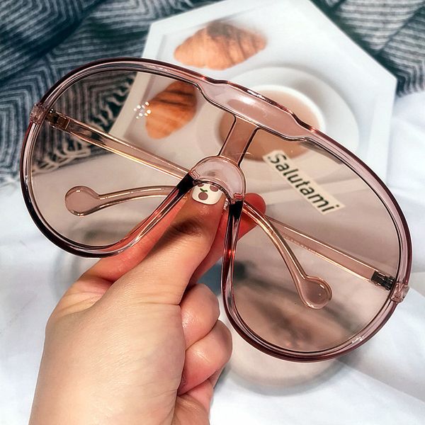 

sunglasses oversized shield sunglassed for women vintage unique windproof uv400 sun glasses men retro pilot gradient eyewear 230202, White;black