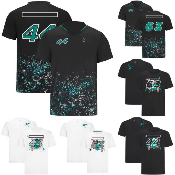 

2022 f1 driver 44 63 t-shirt formula 1 team men's t-shirts short-sleeved summer motorsport men's car clothing racing fans t shirts