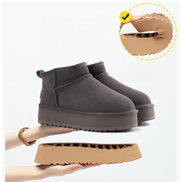 

australia australian classic warm boots womens mini half snow boot usa gs 585401 winter full fur fluffy furry satin ankle bootss booties sli, Black