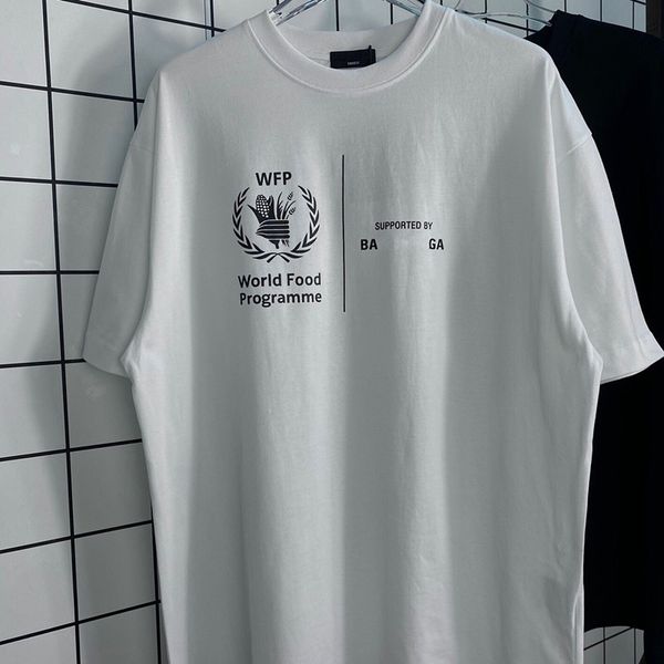 

couple t shirt men womans summer paris branded ear of wheat graphic letter printing cotton round neck black white luxury designer 3xl 4xl cl, White;black