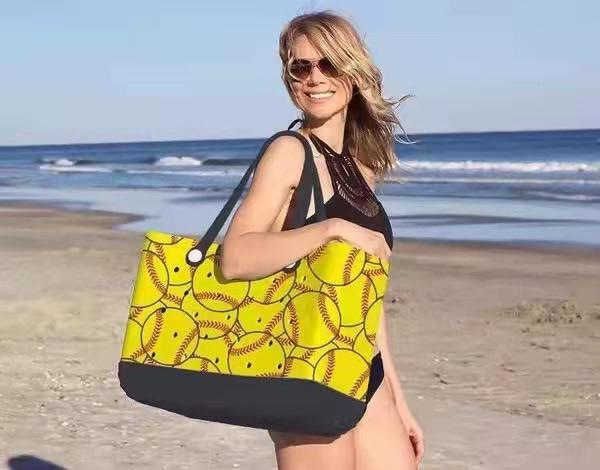 

2023 beach bags basket eva printed women bag large capacity portable designer handbag tote lady shoulder bags 230203