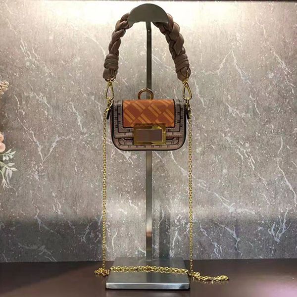 

mini nano baguette bag women designer handbags shoulder bags underarm bag coarse woven strap handle coin purse chains wallets