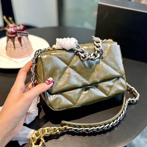

classic flap metal portable women shoulder bag diamond lattice patent leather designer bags satchel luxury handbags multi pochettes coin pur