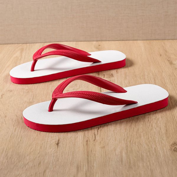 

rubber flip-flops slippers new fashion wear beach personality clip foot flat non-slip rubbers slipper 52, Black