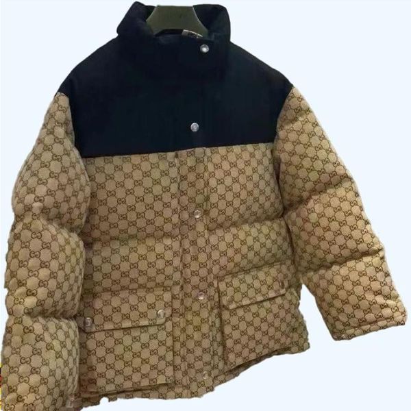 

mens womans jacket women down hooded warm parka men puffer jackets letter print clothing outwear windbreaker winter fashion for male co juwv, Black;brown