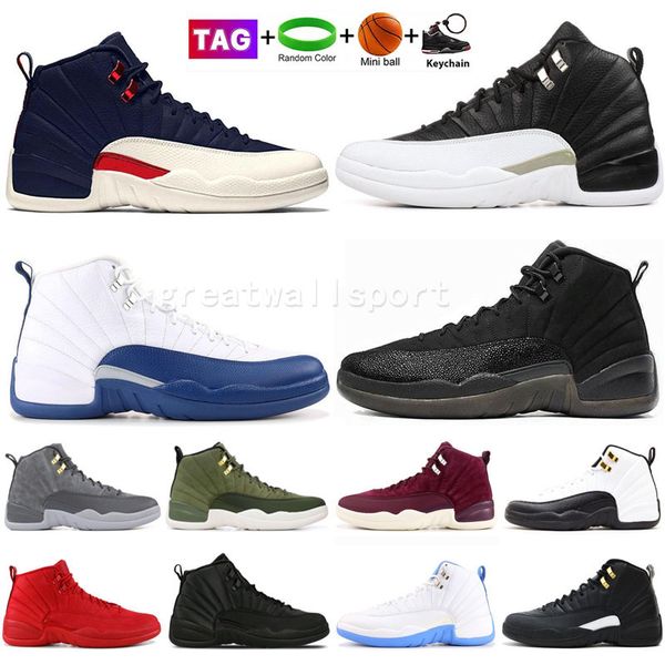 

men basketball shoes 12s stealth playoffs royalty black taxi utility indigo reverse flu game reverse concord mens trainers outdoor sports sn